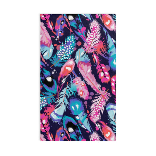 Colorful Feathers Hand Towel