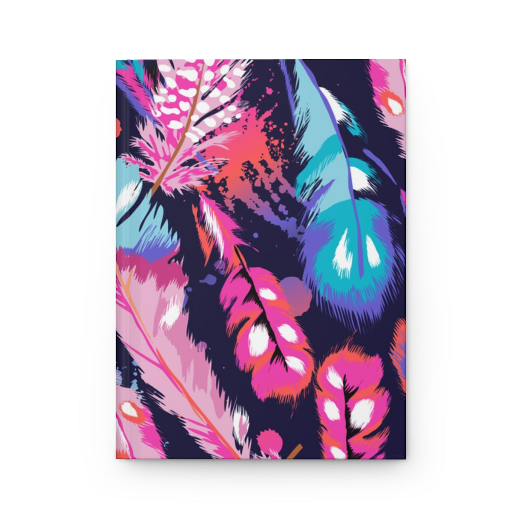 Colorful Feathers Hardcover notebook