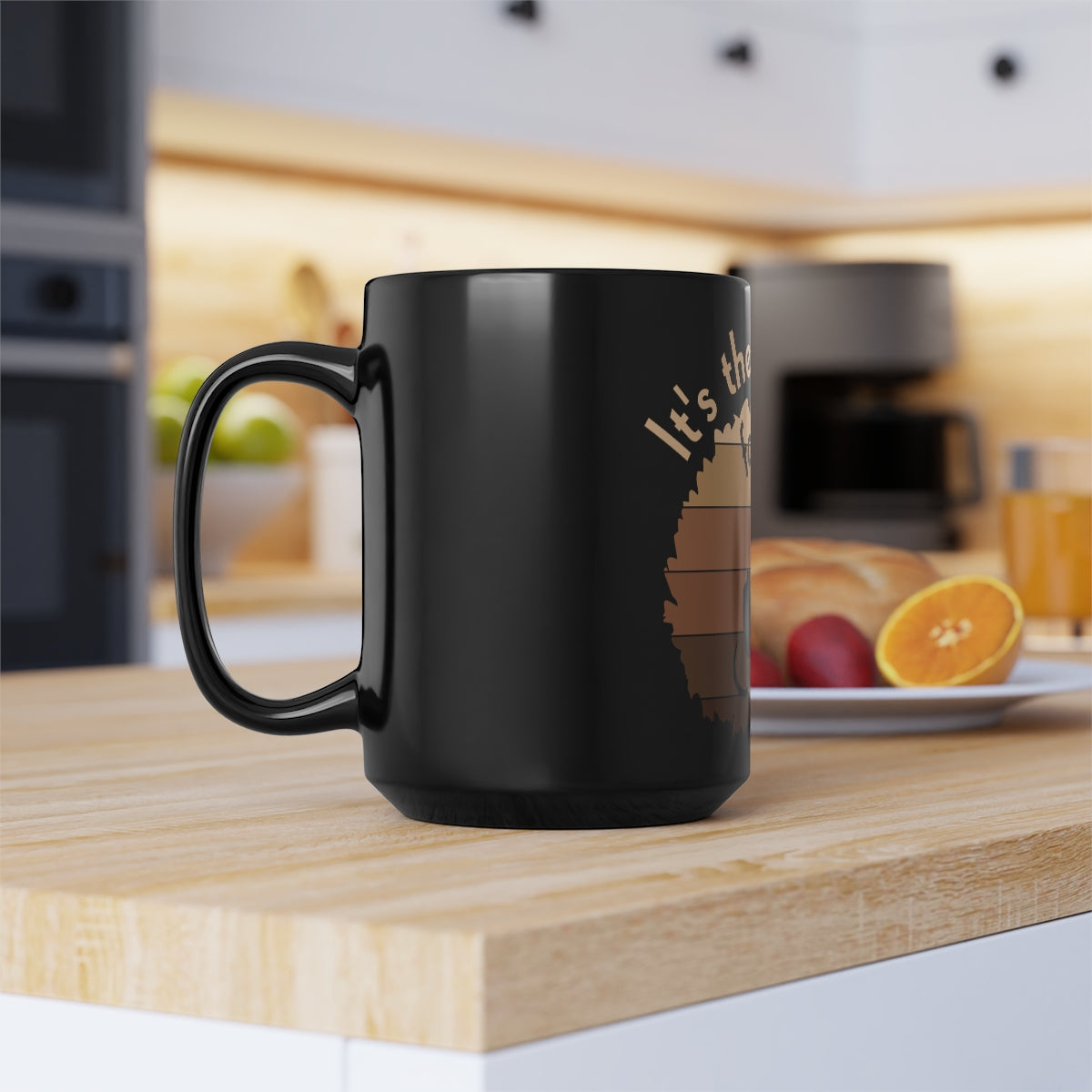 It's the Melanin for me Black Mug, 15oz