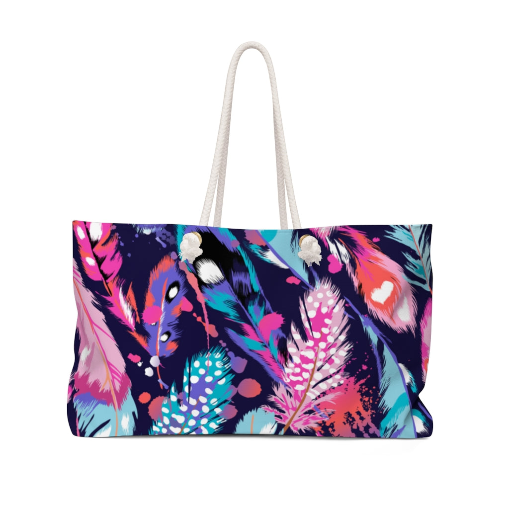 Colorful  Feathers Weekend Bag