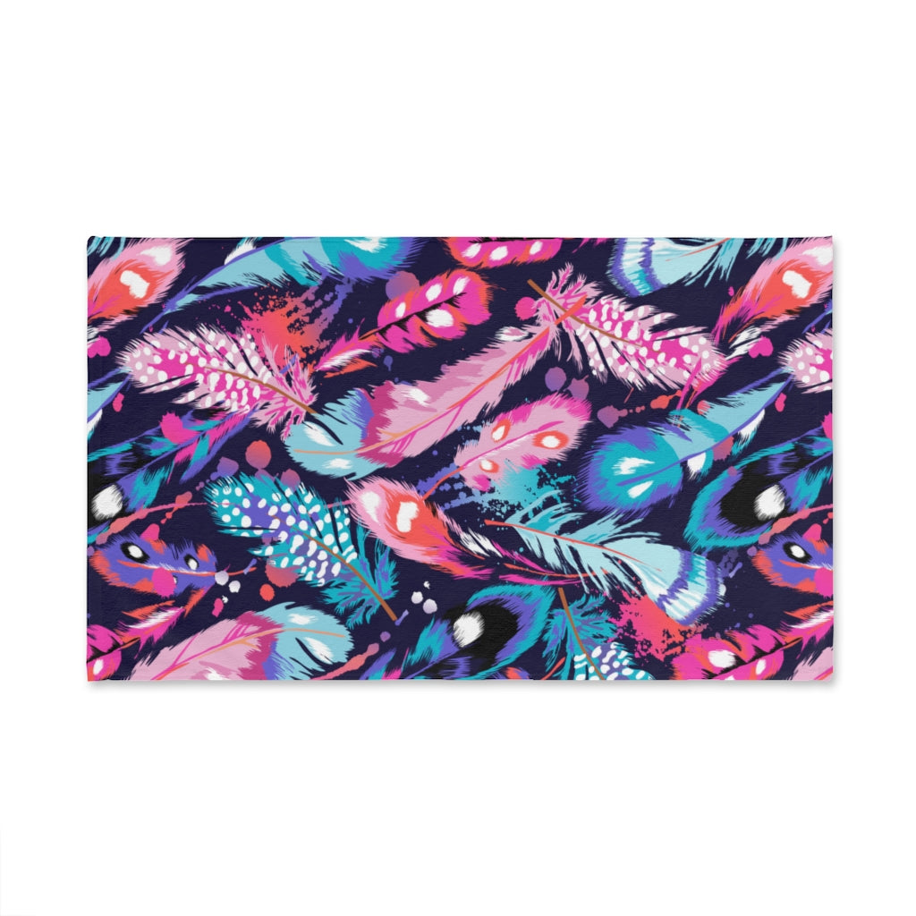 Colorful Feathers Hand Towel