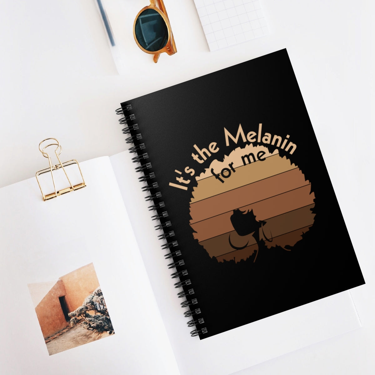 It's the  Melanin for me  Spiral Notebook