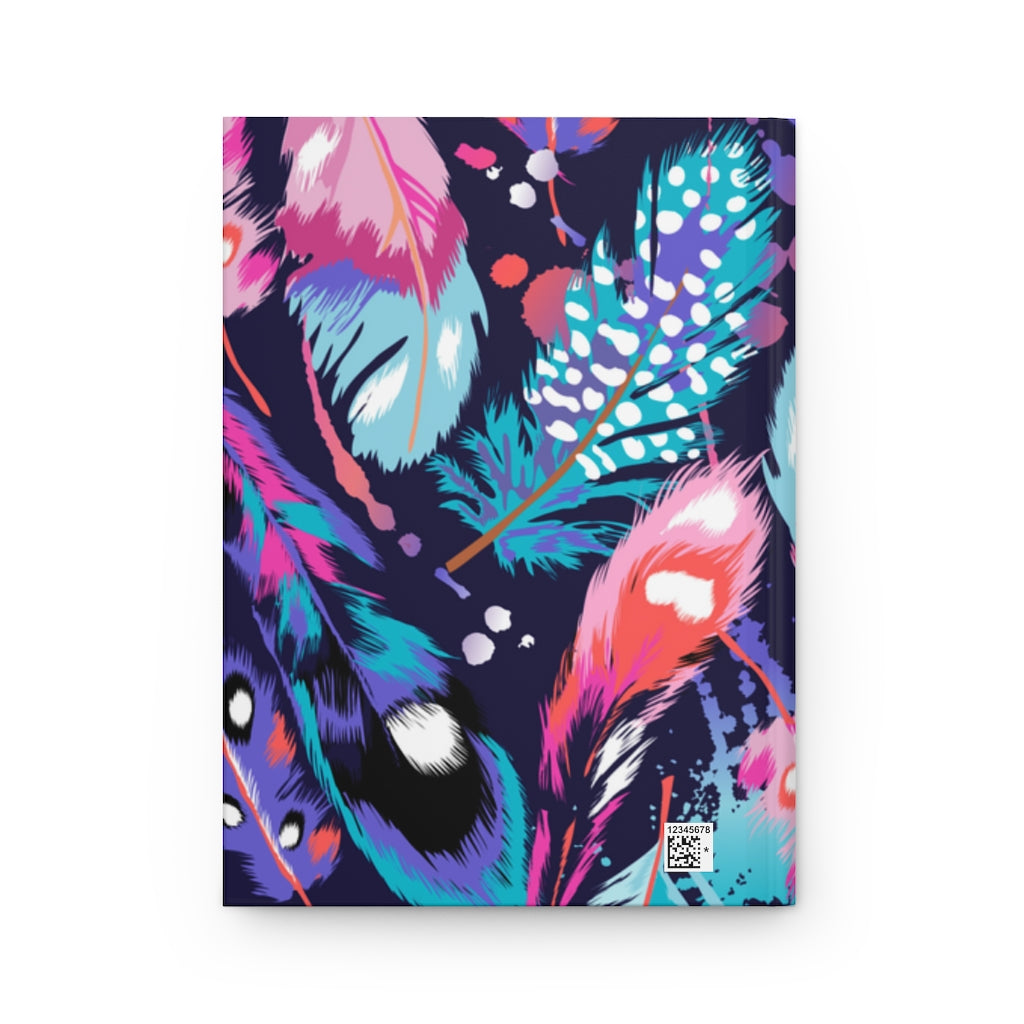 Colorful Feathers Hardcover notebook