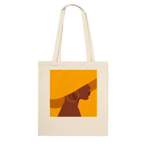Yellow Hat Lady Tote Bag